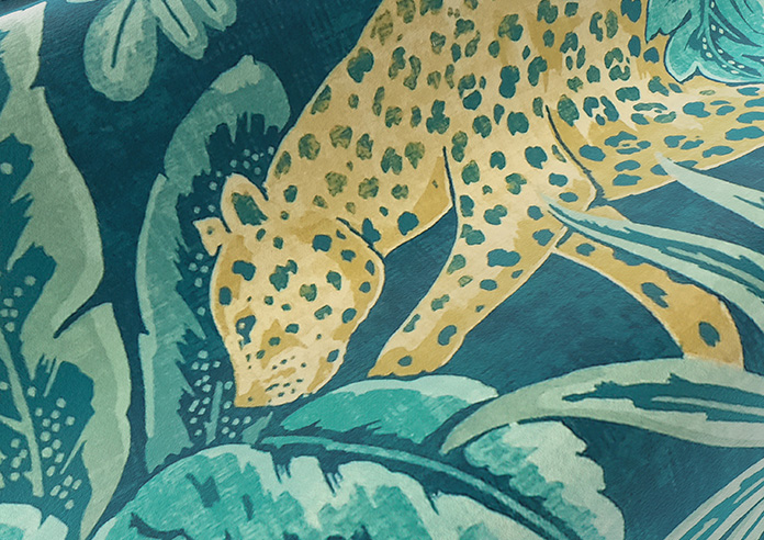 Leopard, Teal - Roman Blind - Image 4
